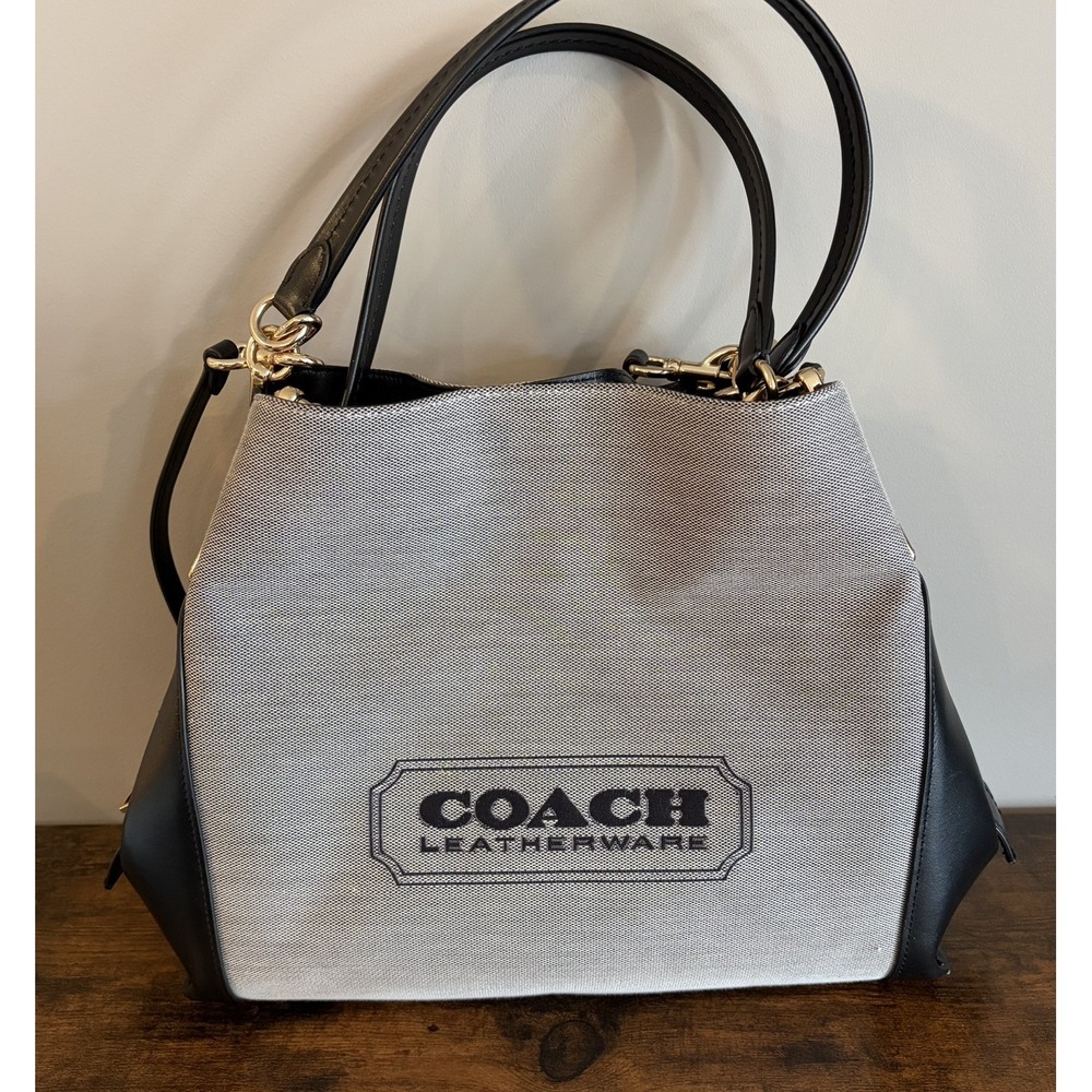 Coach Badge Jacquard Dalton 31 Salt Black Shoulder Bag